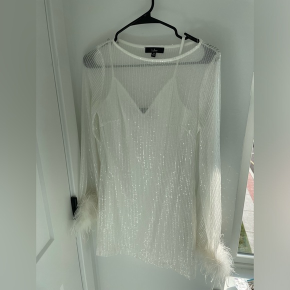 Lulu’s Sequin White Dress - Picture 3 of 5